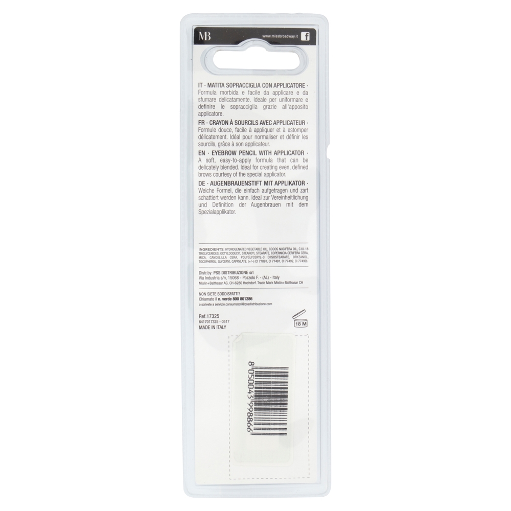 Miss Broadway Style Matita Sopracciglia con Applicatore Blonde n.01